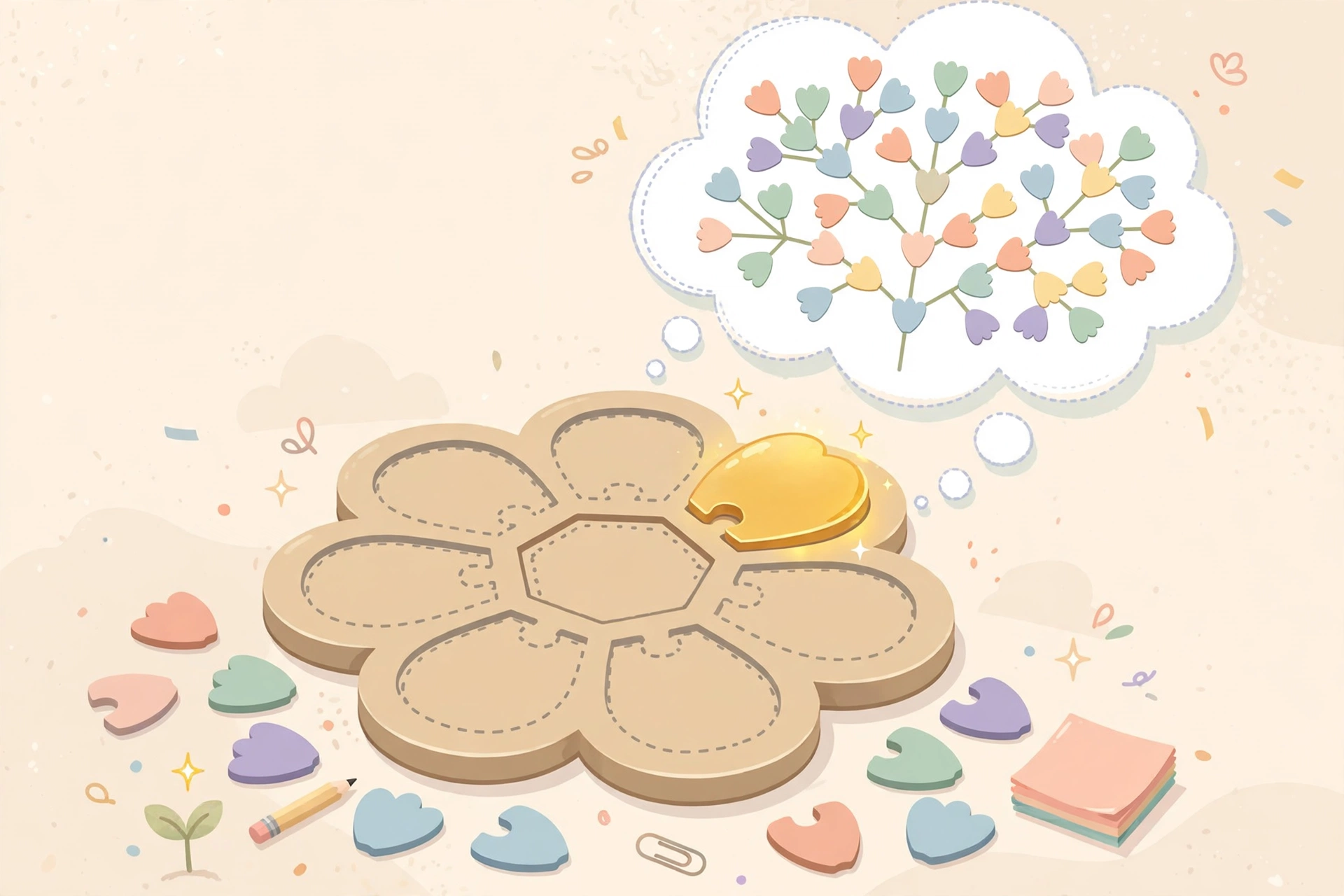 Planning words around the golden bonus petal