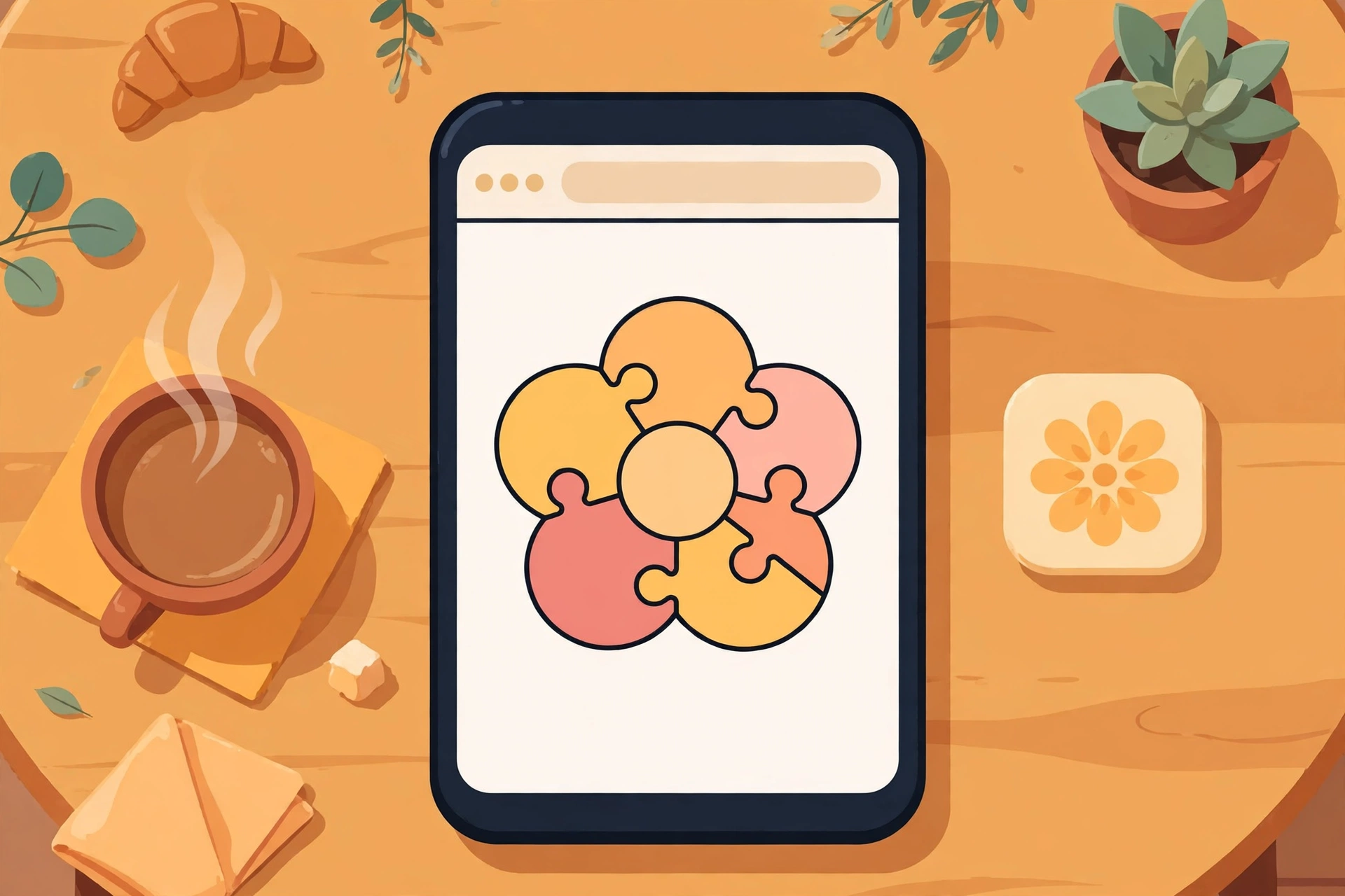 Playing a flower word puzzle in a phone browser