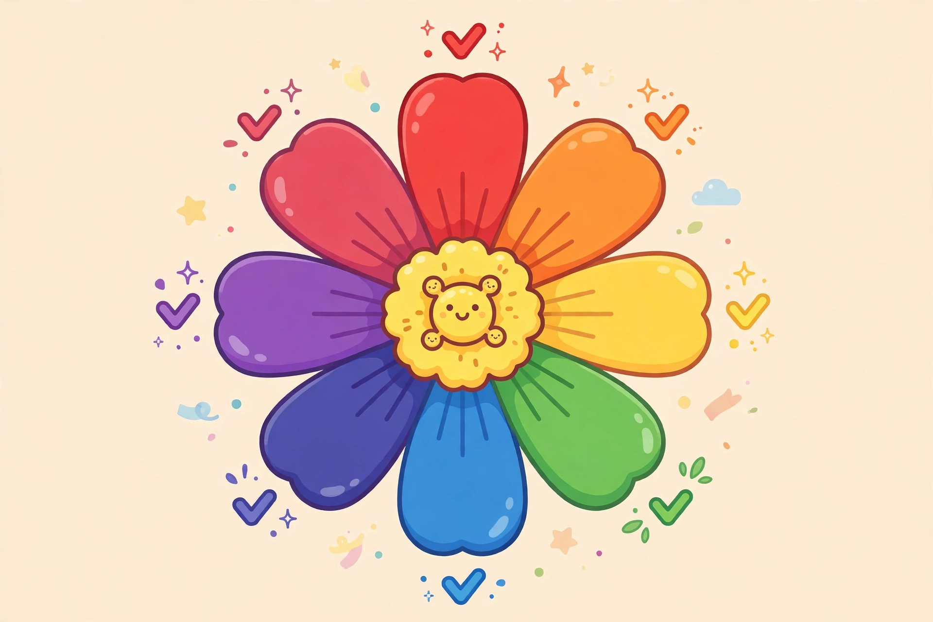 Using all seven letters in a flower word puzzle